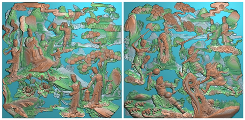 浮雕图扫描图精雕图灰度图新款人物故事114-110砖雕石雕