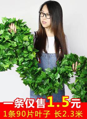 门口挂件装饰条假花装饰管道藤蔓绿叶绿植吊顶塑料假绿萝树叶遮挡