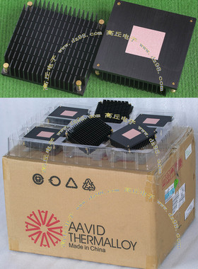 全新AAVID 90x90x22 146克  带导热垫 散热器 黑色 铝合金 散热片