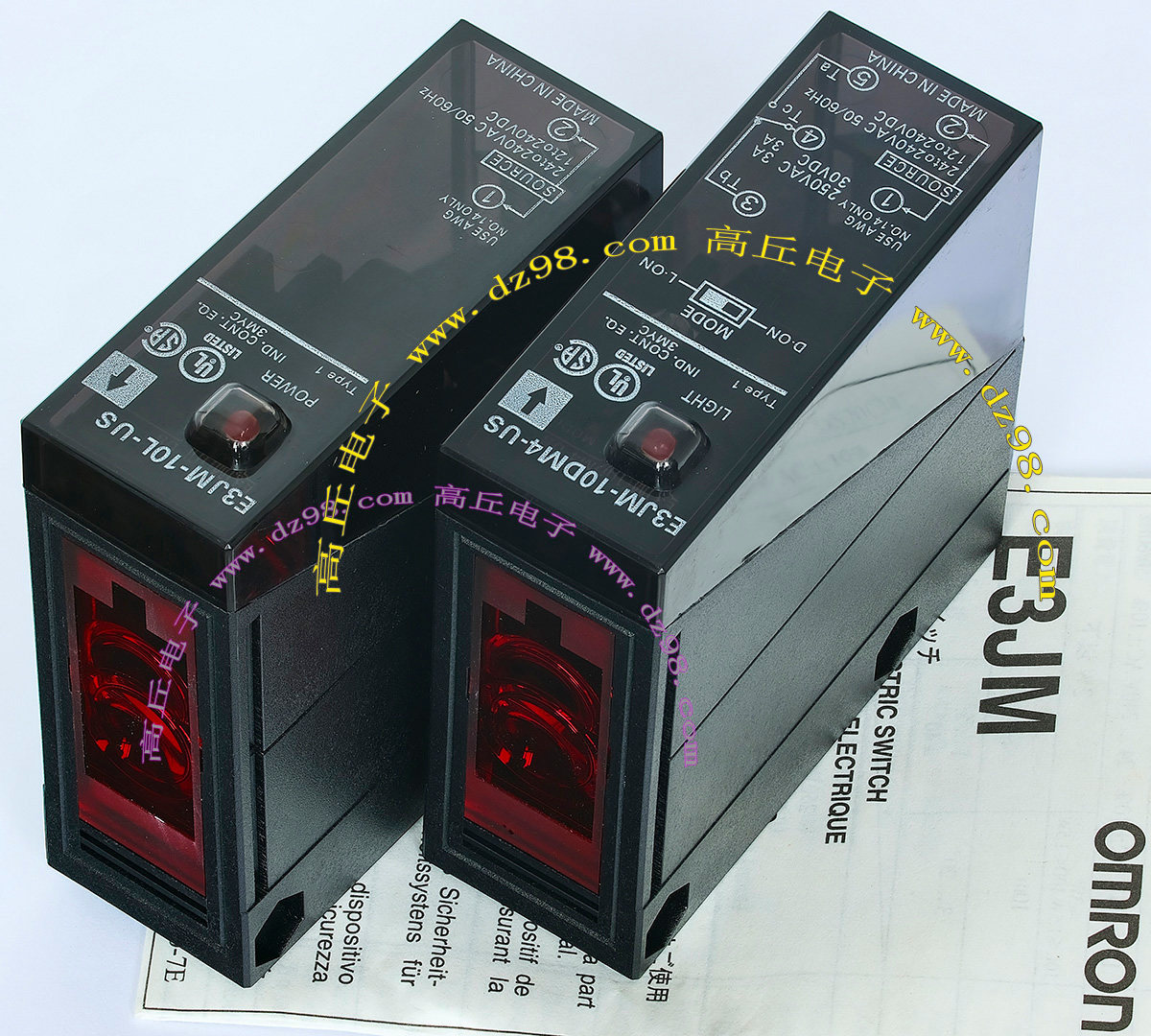 OMRON E3JM-10M4-US E3JM-10L-US E3JM-10DM4-US光电收发器传感器