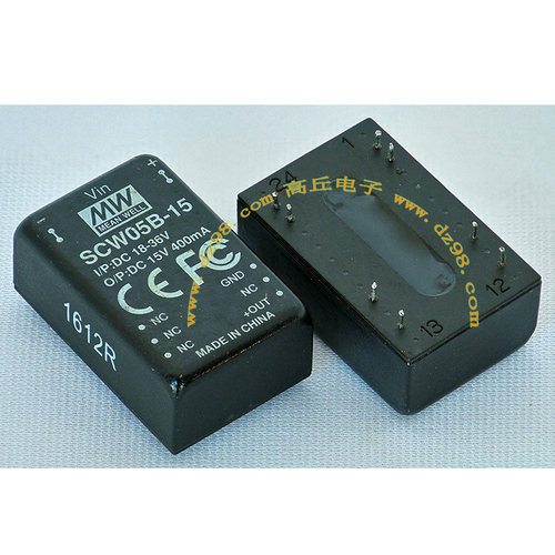 明纬 MW SCW05-15 18-36V转15V 400mA 电源模块