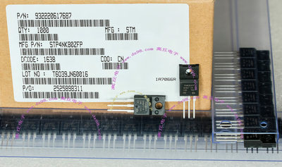 全新 原装 场效应管 ST P4NK80ZFP 每支包装数量50只 每箱1000只