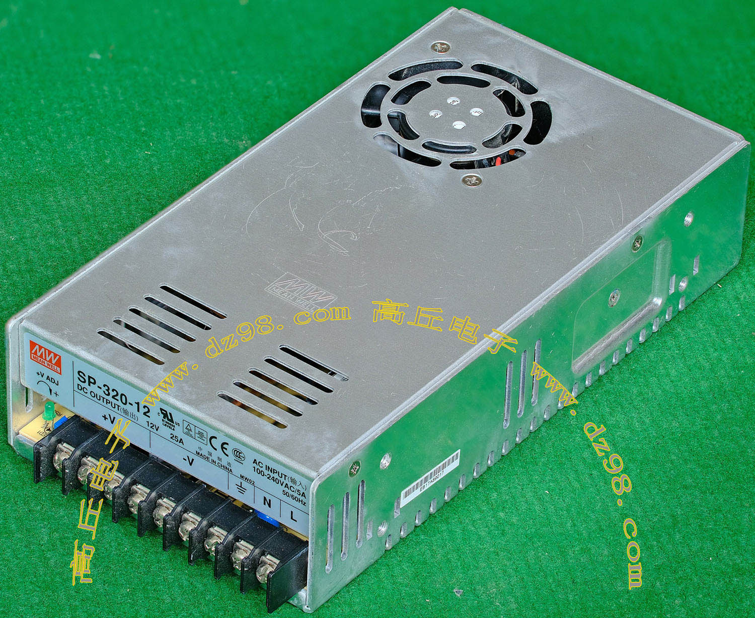 MW 明纬 SP-320-12 12V 25A 300W 开关电源 原装拆机 带PFC