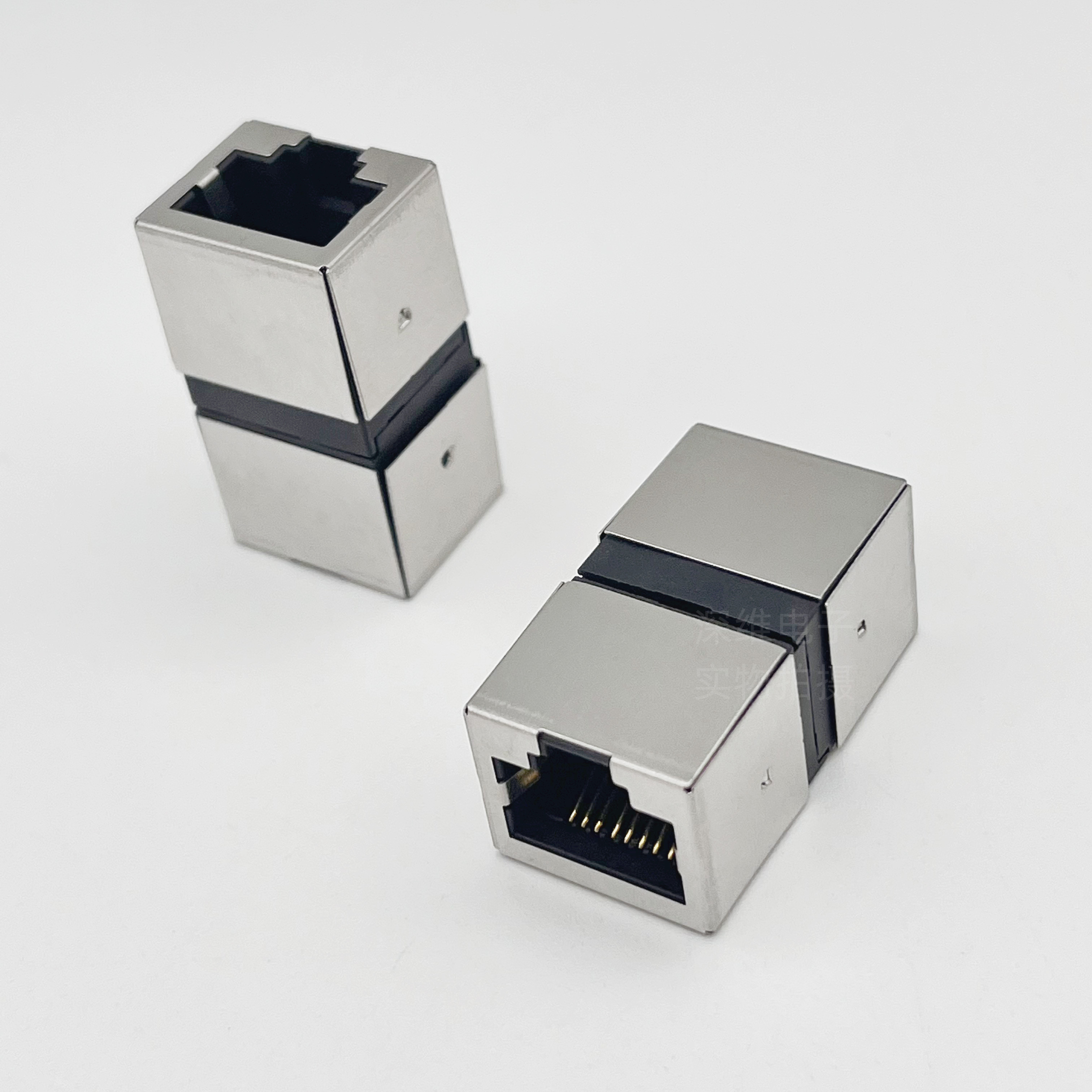 网口双头28.45x15.8x13.2mm镀金