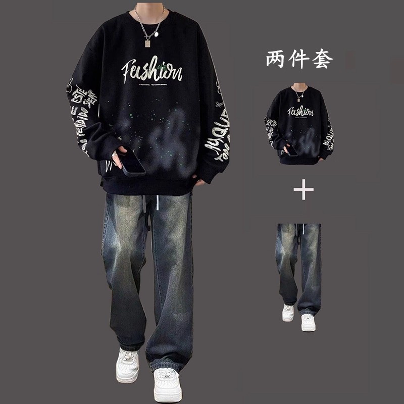 潮流一套男生卫衣时尚秋季两件套