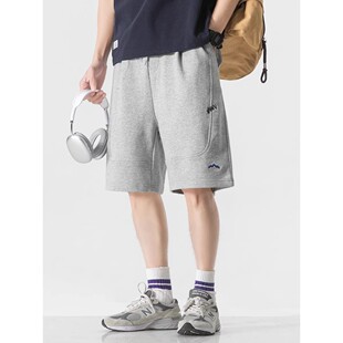 宽松潮牌休闲运动复古潮流5五分裤 美式 2026新款 男夏季 子 白色短裤
