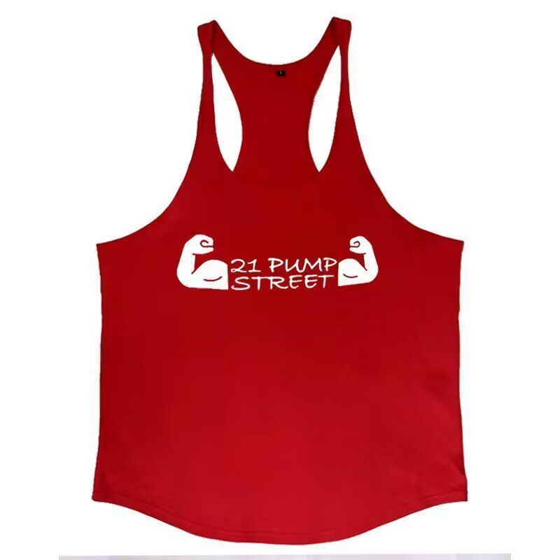 运动健身衣男背心无袖工字型紧身衣速干跑步弹力透气肌肉撸铁潮新