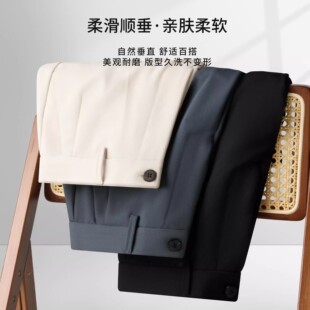 冰丝男款 夏季 直筒宽松大码 西裤 子 五分裤 DK港风高级感男短裤 男中裤