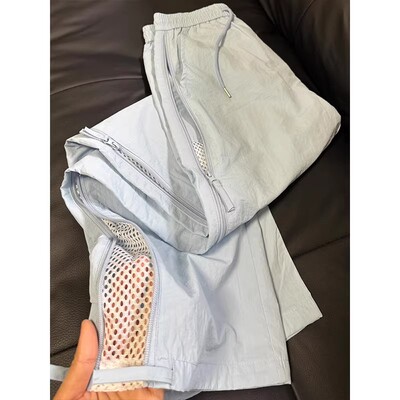 薄款美式机能尼龙裤子登山冲锋裤