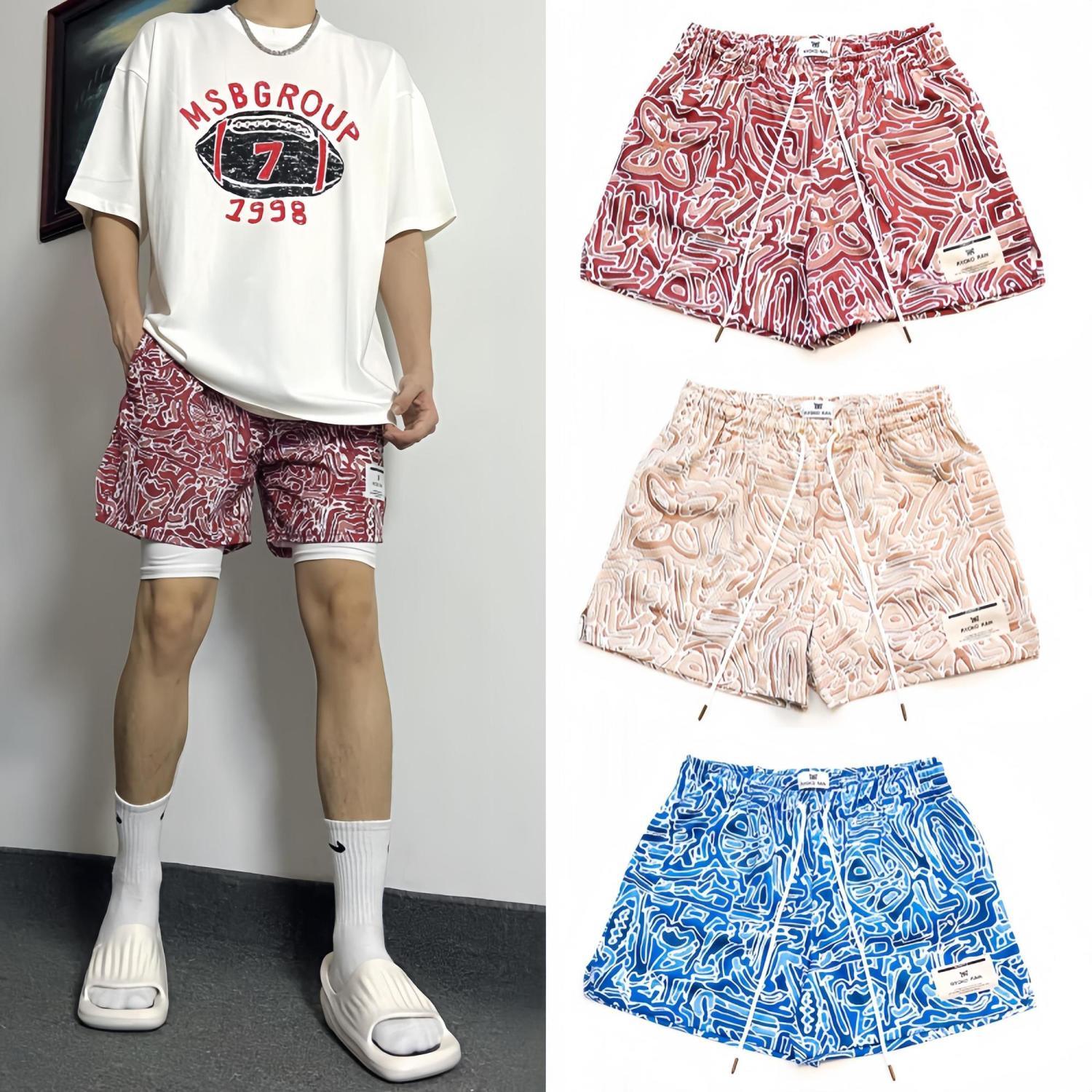 美式篮球短裤潮牌不过膝宽松休闲潮流四分裤男运动透气速干训练裤