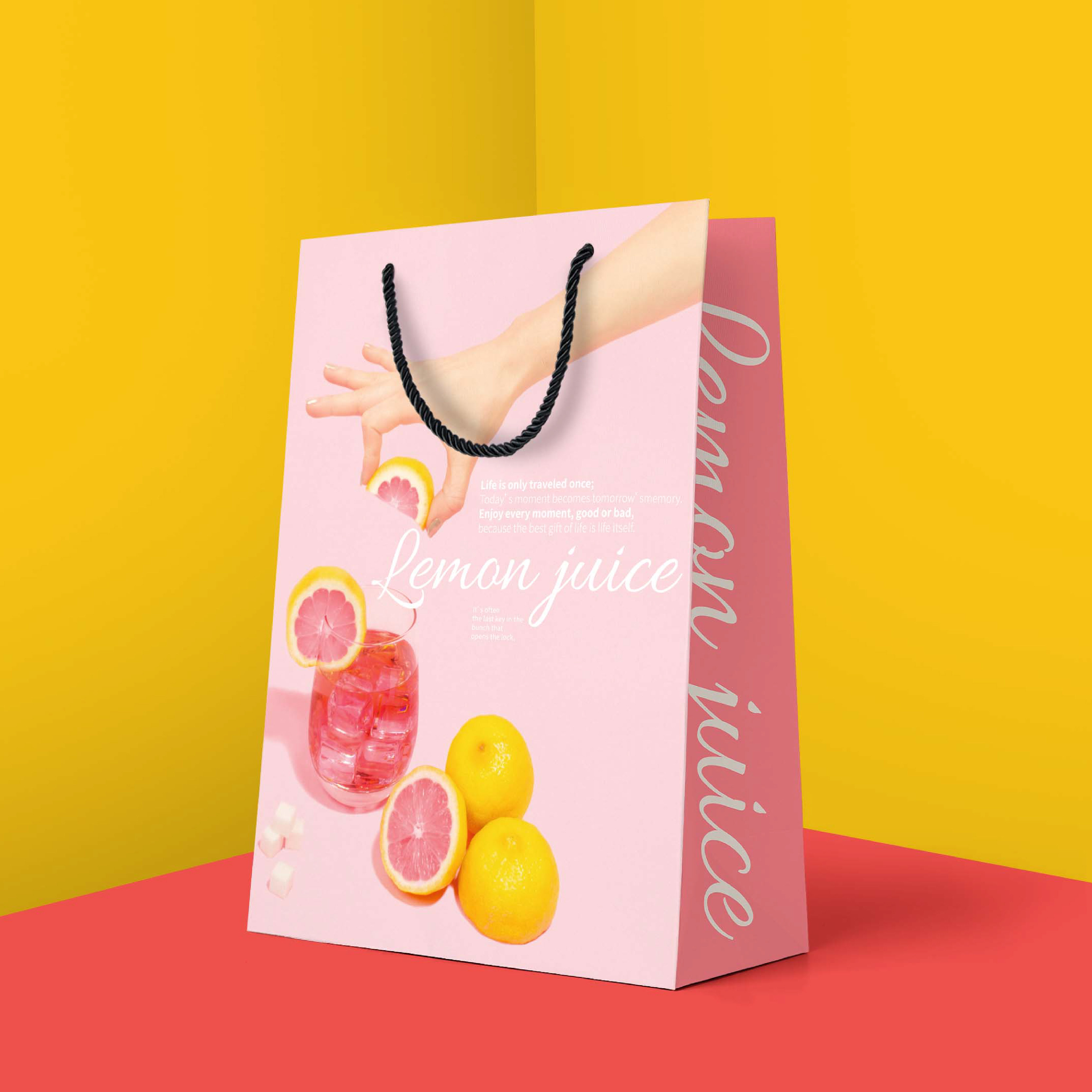 可爱水果纸袋柠檬时尚创意包装袋加厚水果礼品袋手提袋包装印logo