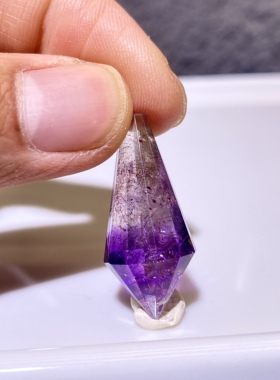 天然水晶 紫超七彼岸花灵摆吊坠 水晶挂件 毛衣链项链 一物一图