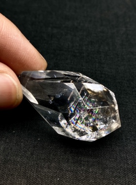 天然水晶 白水晶彩虹阿赛天使之泪灵摆 水滴吊坠 水晶挂件 毛衣链