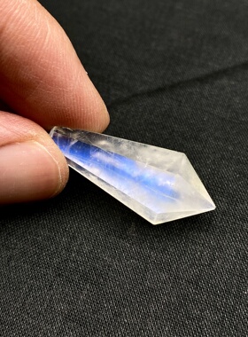 天然水晶 斯里兰卡玻璃体月光石灵摆吊坠套链 水晶挂件毛衣链项链