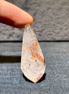 天然水晶 锦鲤红胶花天使之泪灵摆 水滴吊坠挂件 毛衣链 一物一图