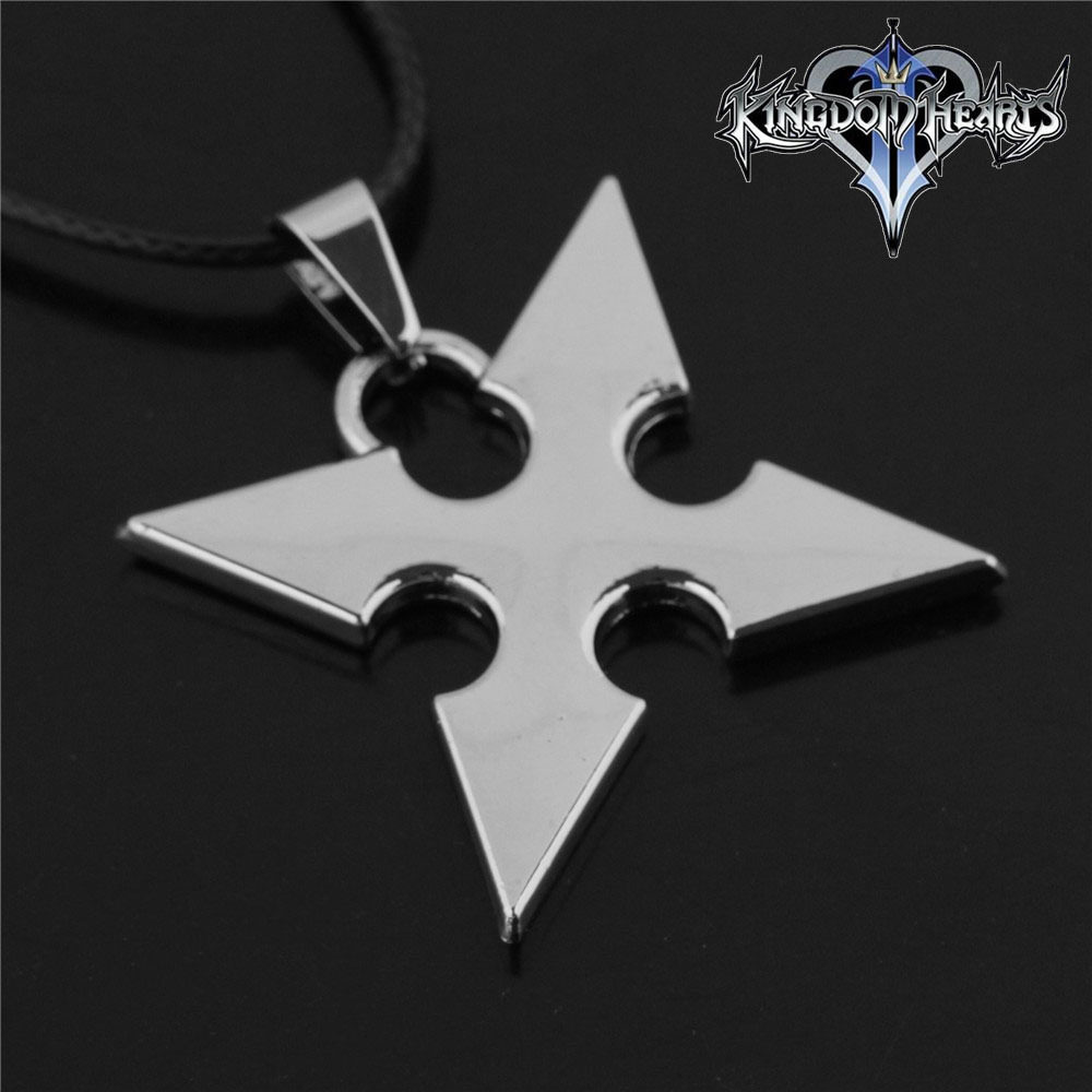 动漫周边项链优质锌合金饰品王国之心银色菱形标志项链挂件