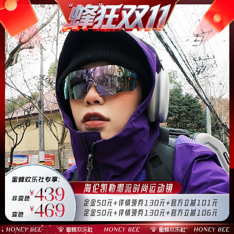 海伦凯勒高弹防滑抗冲击轻质墨镜