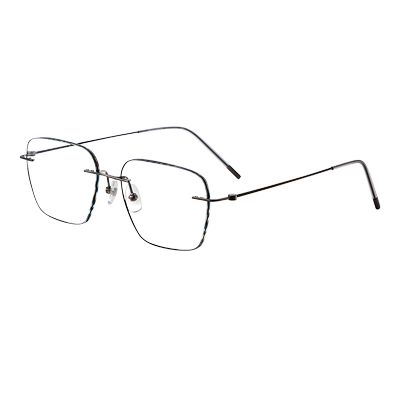 海伦凯勒新款无框美边近视眼镜女可配度数透颜镜防蓝光K1034