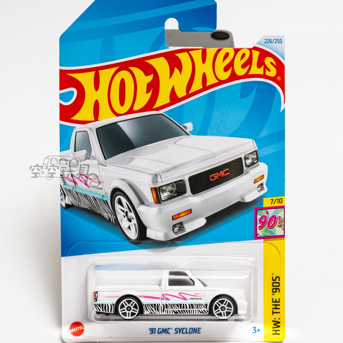 226号 '91 GMC SYCLONE 通用 白色 风火轮合金小跑车