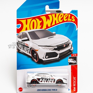 215号 2018 HONDA CIVIC TYPE R 本田思域 白色风火轮合金小跑车