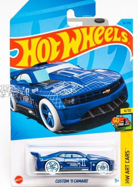 36号 CUSTOM '11 CAMARO 雪佛兰 蓝色 美泰风火轮合金小跑车