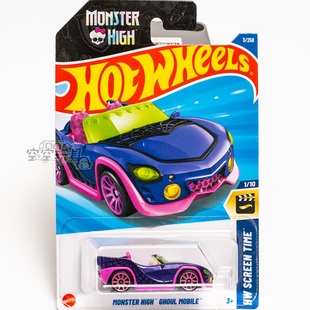 3号 MONSTER HIGH GHOUL MOBILE 怪物高中 紫色 风火轮合金小跑车
