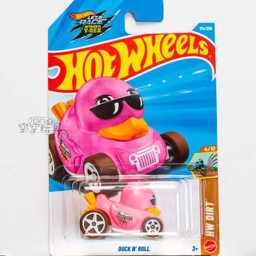 174号 DUCK N'ROLL 鸭子车 粉红色 风火轮合金小跑车