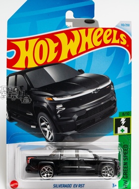 110号 SILVERADO EV RST 雪佛兰 黑色 风火轮合金小跑车