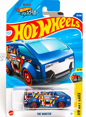 35号 THE VANSTER 蓝色 风火轮合金小跑车