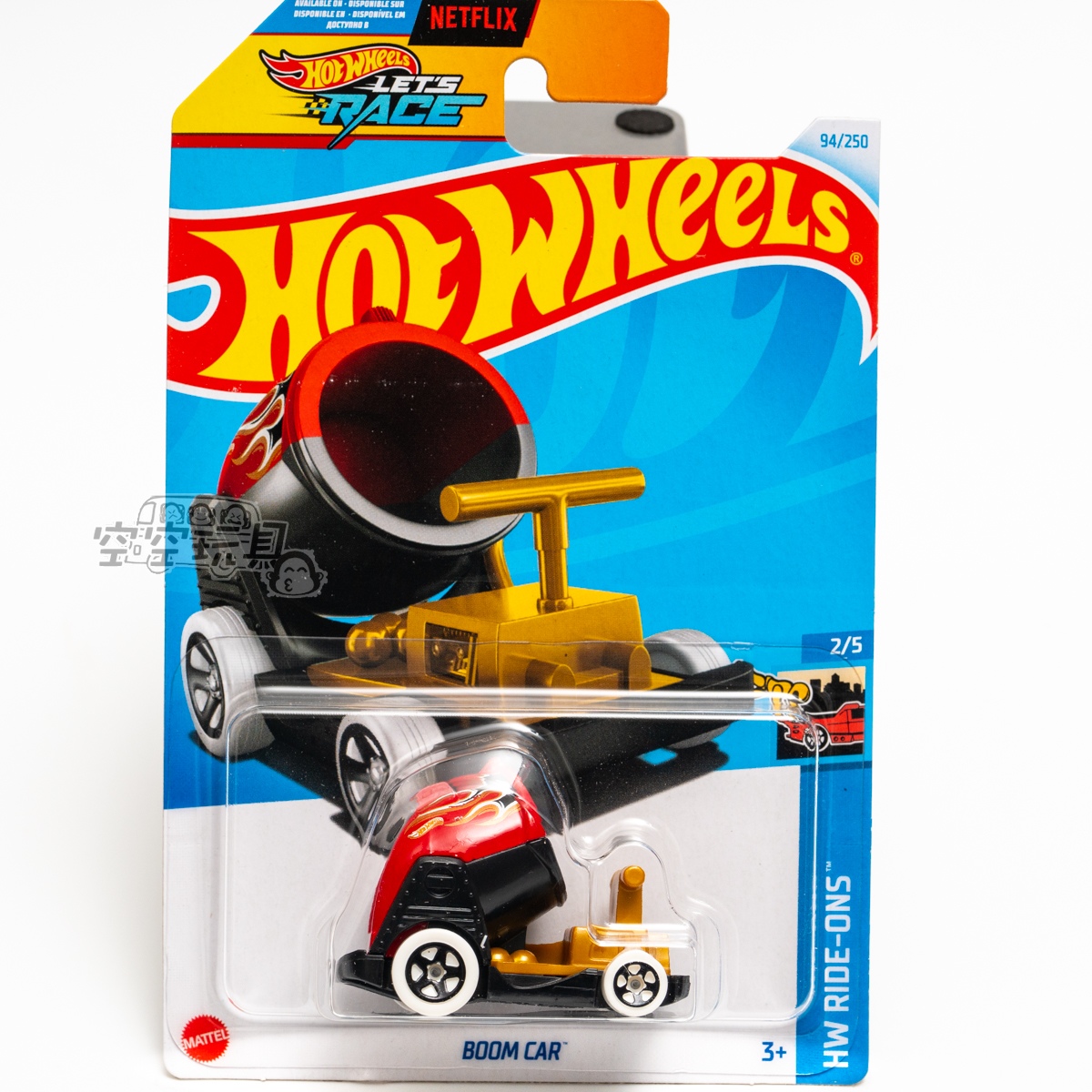 94号 BOOM CAR 黄红色 风火轮合金小跑车