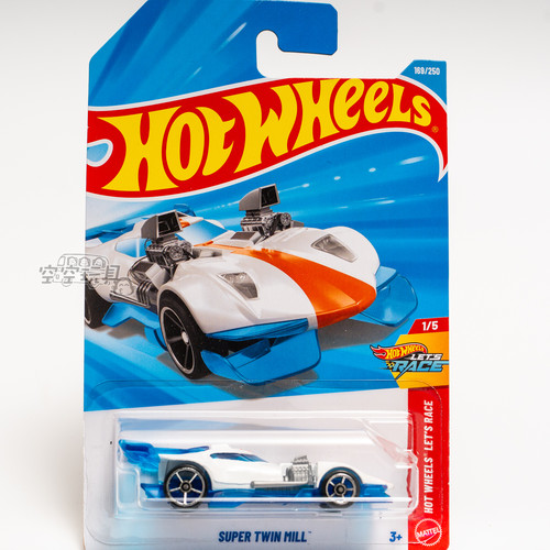 169号 SUPER TWIN MILL 白色 风火轮合金小跑车