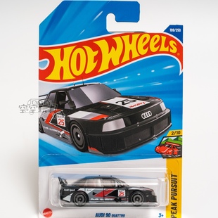 199号 AUDI 90 QUATTRO 奥迪 黑色 风火轮合金小跑车