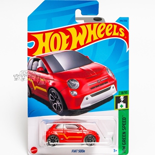 144号 FIAT 500e 菲亚特 红色美泰风火轮合金小跑车