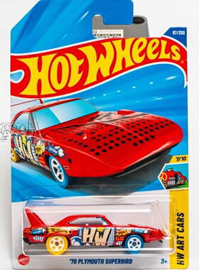 87号 '70 PLYMOUTH SUPERBIRD 普利茅斯 红色 风火轮合金小跑车