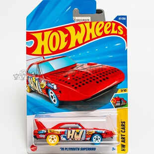 87号 '70 PLYMOUTH SUPERBIRD 普利茅斯 红色风火轮合金小跑车