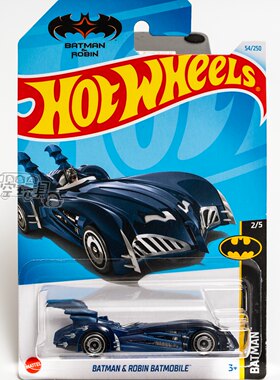 54号 BATMAN AND ROBIN BATMOBILE 蝙蝠侠黑色风火轮合金小跑车