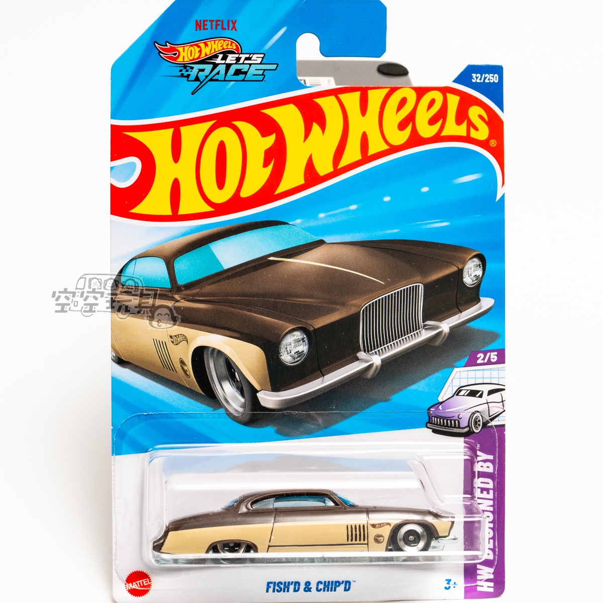 32号 FISH'D & CHIP'D 棕色 普宝 风火轮合金小跑车