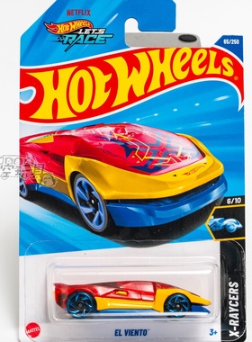 65号 EL VIENTO 红黄色 风火轮合金小跑车