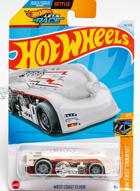 56号 WEST COAST FLYER 白色 美泰风火轮合金小跑车