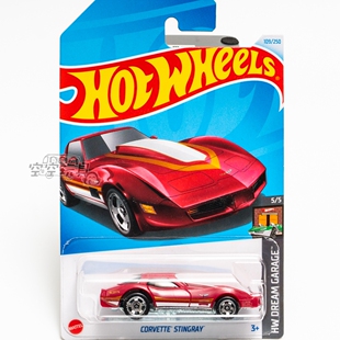 109号 CORVETTE STINGRAY 克尔维特 紫红色 美泰风火轮合金小跑车