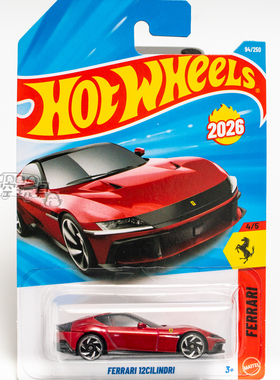 94号 FERRARI 12CILINDRI 法拉利 红色 风火轮合金小跑车