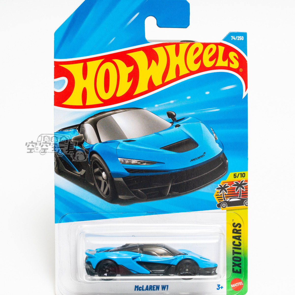 74号 MCLAREN W1 迈凯伦 蓝色 风火轮合金小跑车