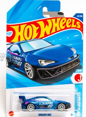 48号 SUBARU BRZ 斯巴鲁 蓝色 美泰风火轮合金小跑车