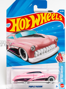 46号 PURPLE PASSION 粉红色 风火轮合金小跑车