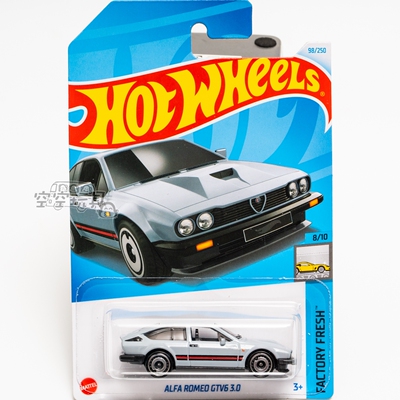 98号 ALFA ROMEO GTV6 3.0 阿尔法罗密欧 灰色 风火轮合金小跑车