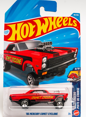 191号 '65 MERCURY COMET CYCLONE 水星 红色 风火轮合金小跑车