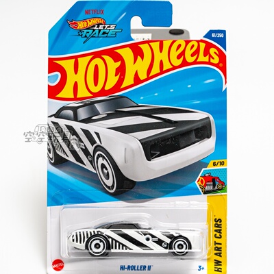 61号 HI-ROLLER II 白底黑条纹色 风火轮合金小跑车