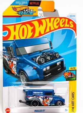 164号 MAILED IT 蓝色 美泰风火轮合金小跑车