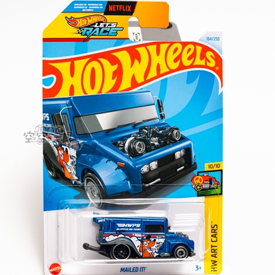 164号 MAILED IT 蓝色 美泰风火轮合金小跑车