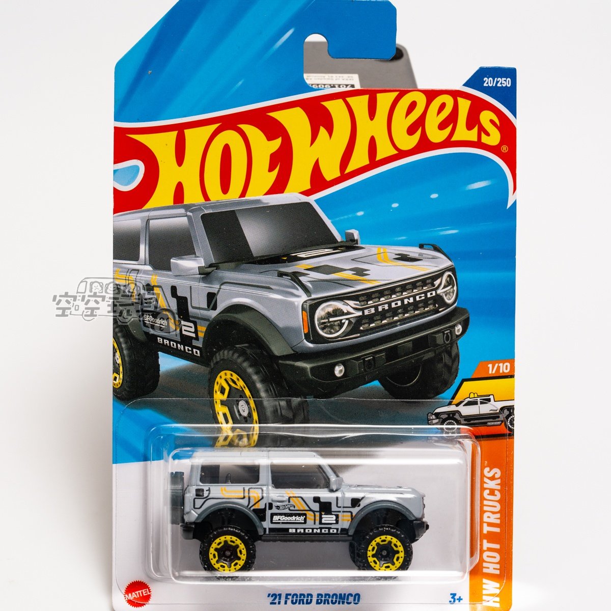 20号 '21 FORD BRONCO 福特 烈马 灰色 风火轮合金小跑车